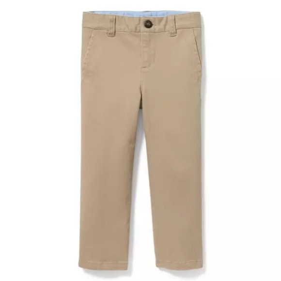Janie and Jack Boy’s Stretch Twill Khaki Pants Size 12 Adjustable Waist Preppy - Picture 1 of 10